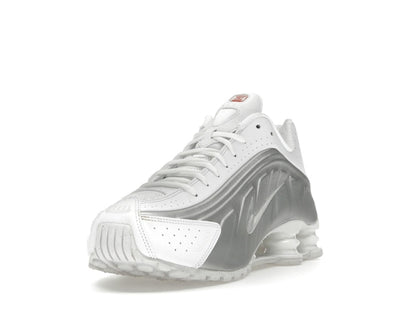 Nike Shox R4 White Bright Crimson Metallic Silver