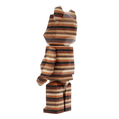 Bearbrick Karimoku Fragment Polygon-Horizon 400% Wood