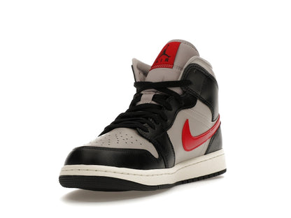 Jordan 1 Mid Black College Grey Gym Red (Women's)