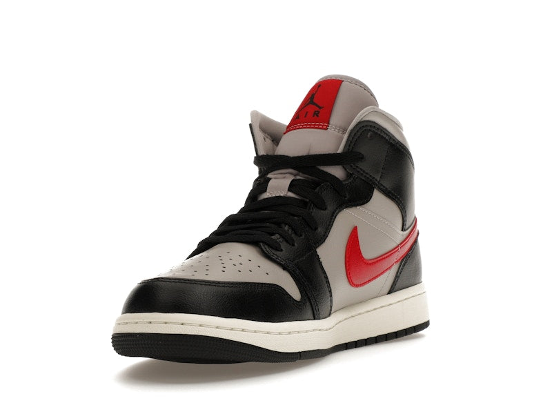 Jordan 1 Mid Black College Grey Gym Red (Women's)