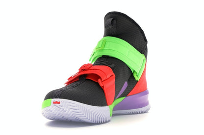 Nike LeBron Soldier 13 Thunder Grey Bright Crimson Electric Green