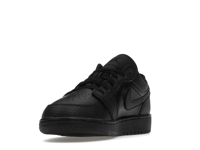 Jordan 1 Low Tumbled Leather Black (GS)