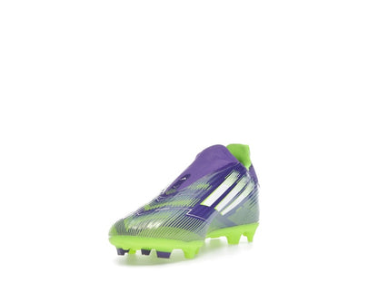 adidas F50 League Laceless FG/MG Purple Rush Cloud White Lucid Lemon (GS)