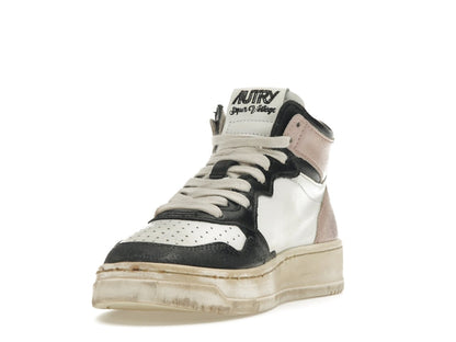 Autry Medalist Leather Mid Super Vintage White Pink Black (Women's)