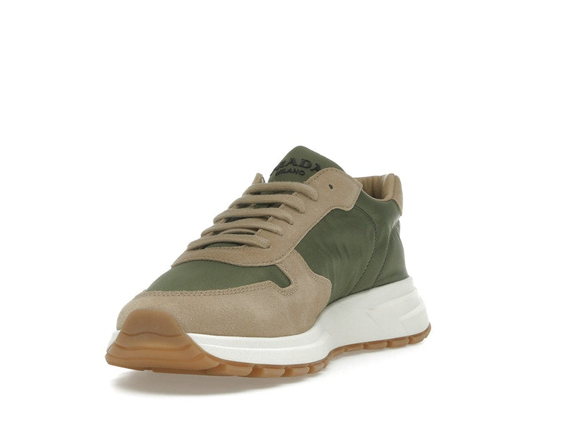 Prada PRAX 01 Sneakers Re-Nylon Brushed Leather Ecru Military