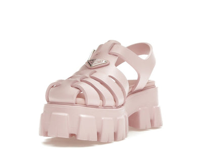 Prada Monolith Foam Rubber 55mm Sandals Alabaster Pink