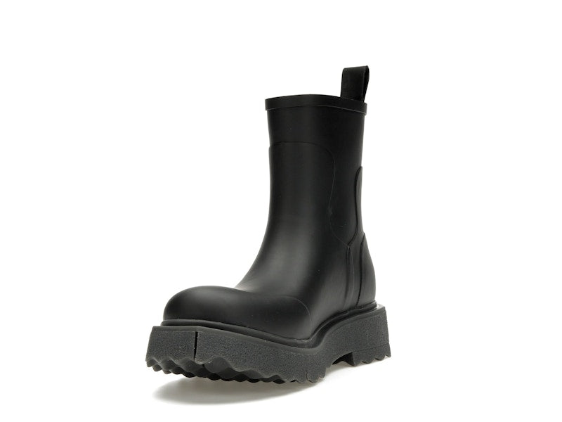 OFF-WHITE Rubber Rain Boot Black