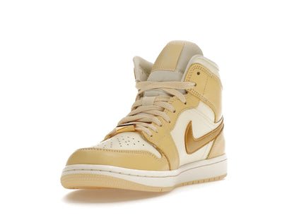 Jordan 1 Mid SE Pale Vanilla Metallic Gold (Women's)