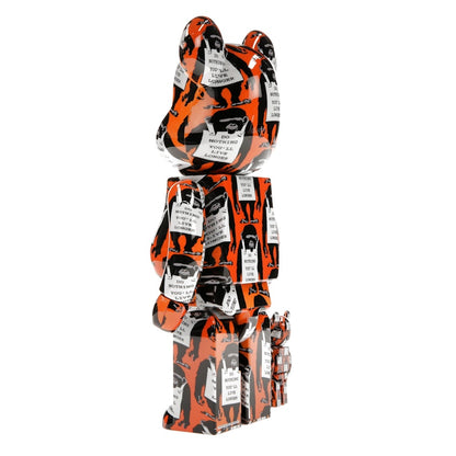 Bearbrick Monkey Sign 100% & 400% Set Orange