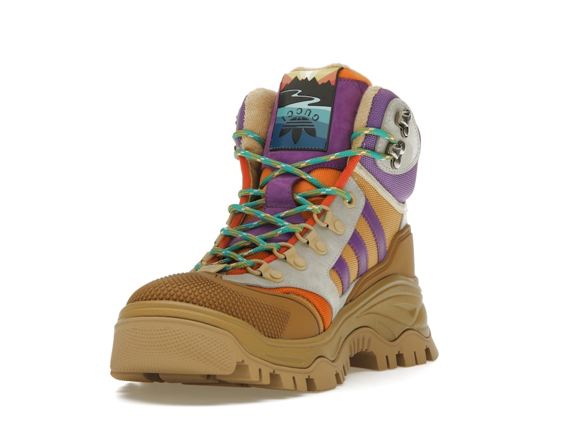 Gucci x Adidas Laced Up Boots Brown Purple (Women's)