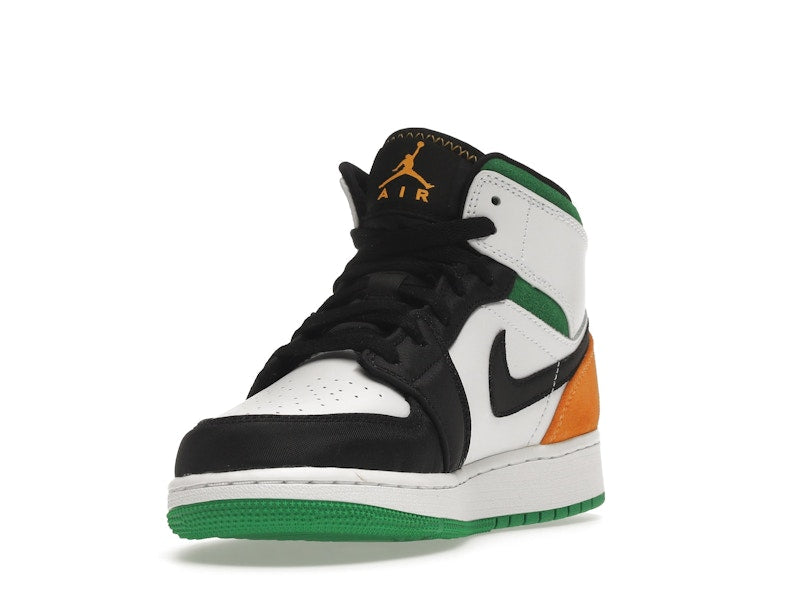 Jordan 1 Mid SE White Laser Orange Lucky Green (GS)