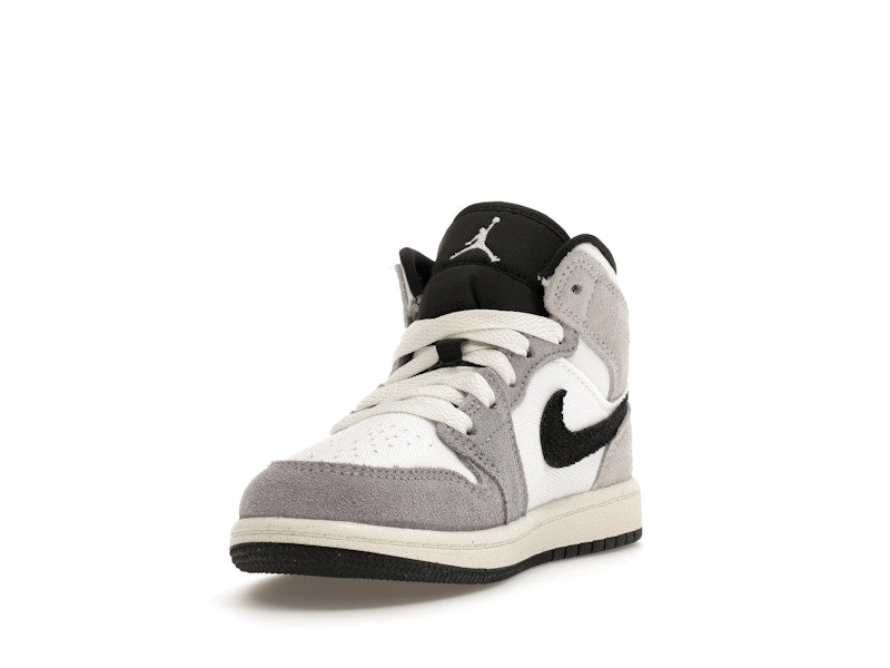 Jordan 1 Mid SE Craft White Cement Grey Black (PS)
