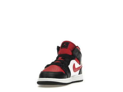 Jordan 1 Mid Black Fire Red (PS)