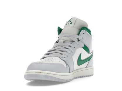 Jordan 1 Mid White Pure Platinum Pine Green