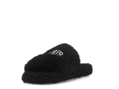 Balenciaga Paris Furry Slide Black
