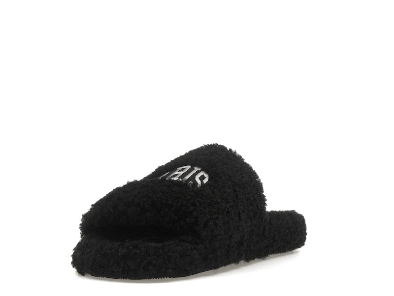 Balenciaga Paris Furry Slide Black