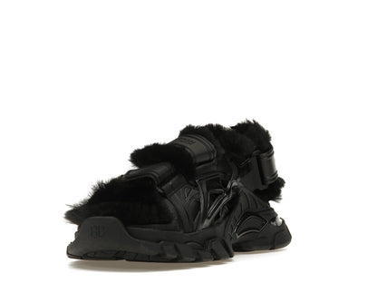 Balenciaga Track Sandal Fake Fur Black