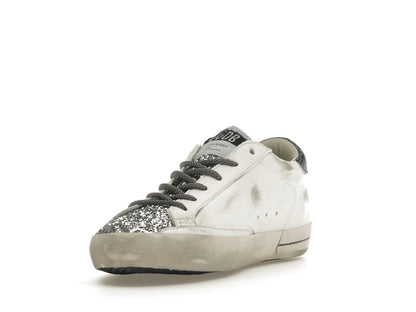 Golden Goose Super-Star Glitter Cream Silver (Women's)