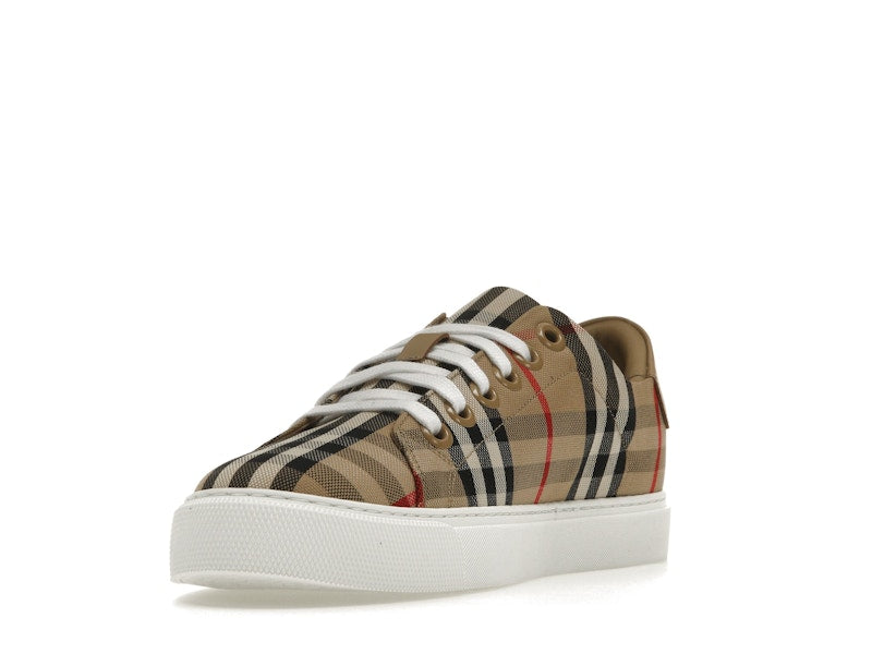 Burberry Vintage Check and Leather Sneakers Archive Beige Check Toe (Women's)