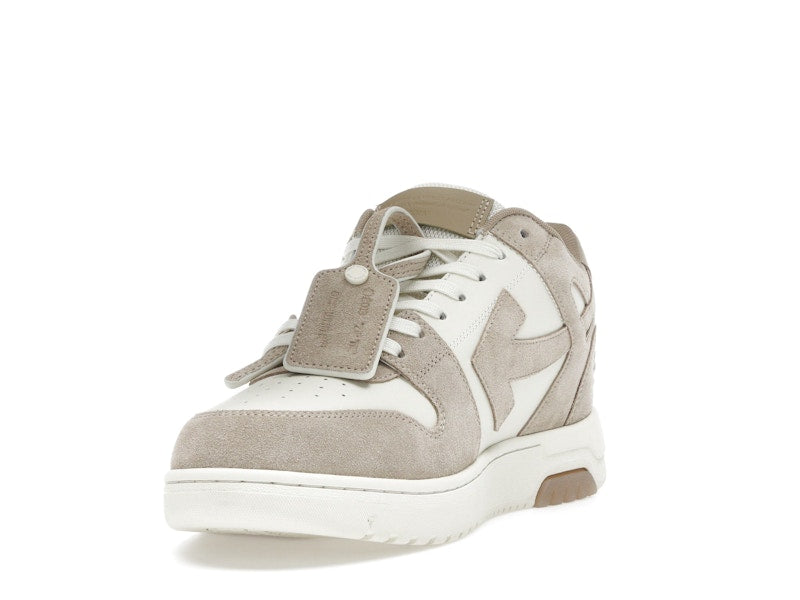 OFF-WHITE Out Of Office OOO Low Tops Beige Natural Suede