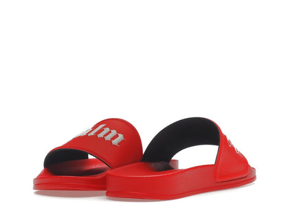 Palm Angels Pool Slides Red White