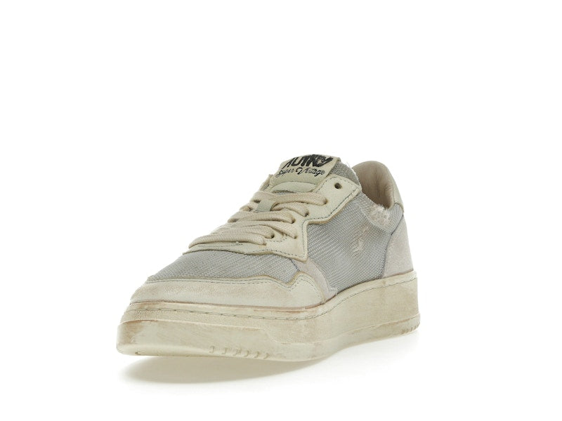 Autry Medalist Leather Low Grey White Super Vintage
