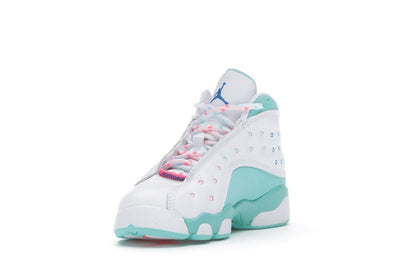 Jordan 13 Retro White Soar Green Pink (PS)