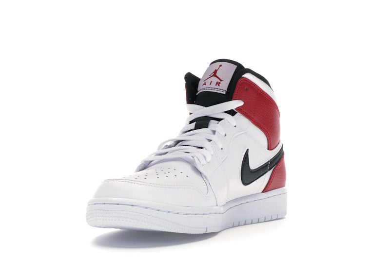 Jordan 1 Mid White Black Gym Red