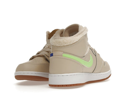 Jordan 1 Mid Utility Fleece Pearl White (GS)