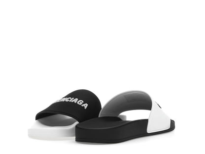 Balenciaga Pool Slides White Black (Women's)
