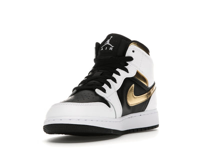 Jordan 1 Mid White Gold Black (GS)