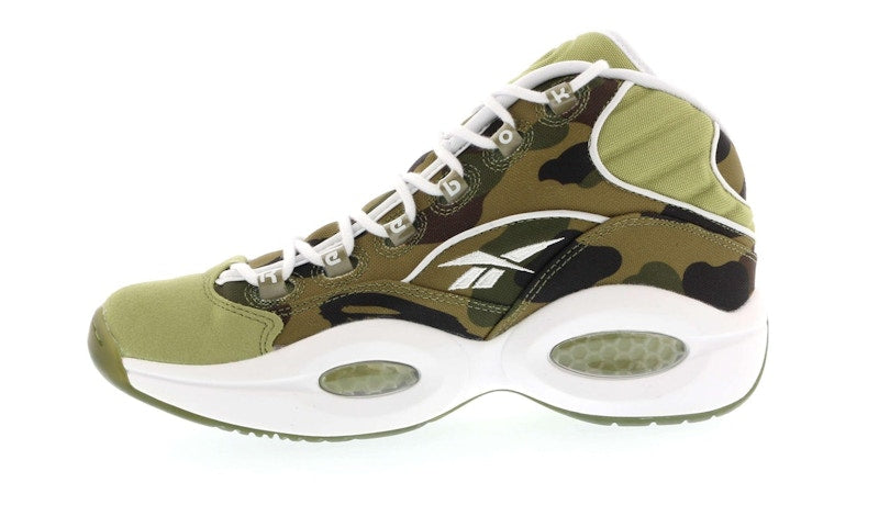 Reebok Question Mid mita sneakers X Bape 1st Camo