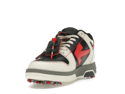 OFF-WHITE Out Of Office OOO Low Tops Golf Paris Hilinski Red Black