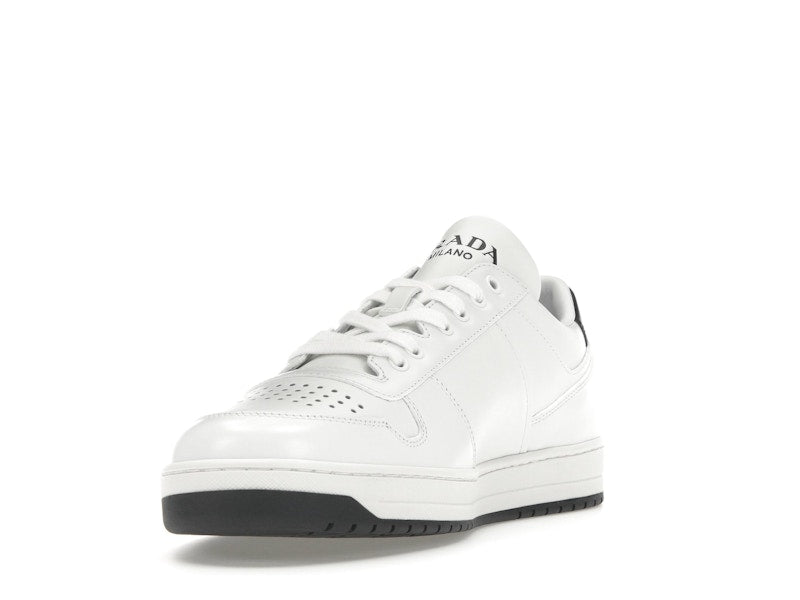 Prada Downtown Low Top Sneakers Leather White White Black