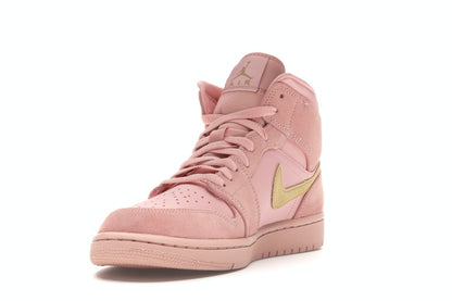 Jordan 1 Mid Coral Gold