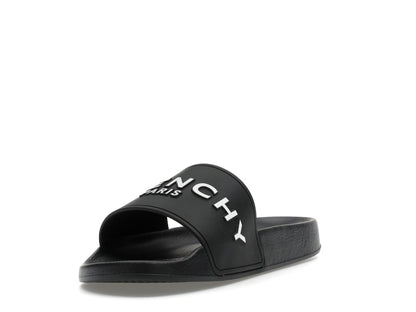 Givenchy Paris Flat Sandals Black White