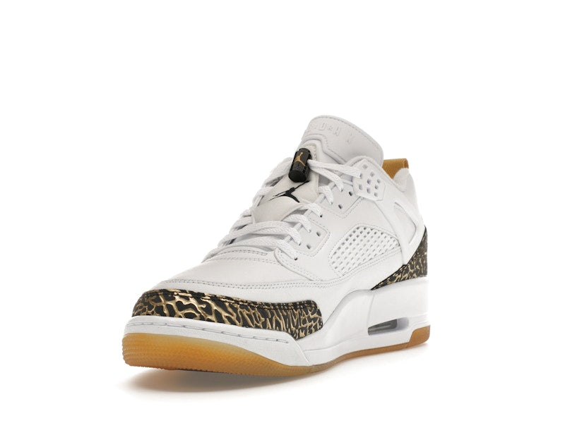 Jordan Spizike Low White Metallic Gold