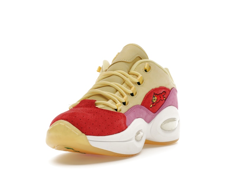 Reebok Question Low BBC Ice Cream Running Dog Yellow Red