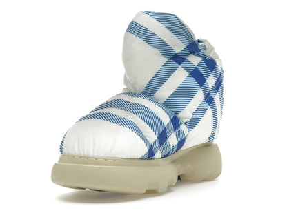 Burberry Check Pillow Boots Blue White