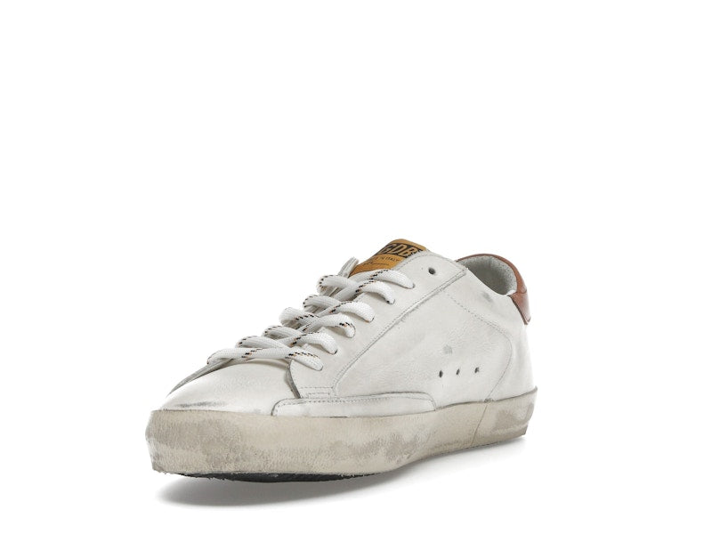 Golden Goose Super-Star White Grey Brown Heel Tab