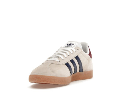 adidas Gazelle Beige Dark Blue Collegiate Burgundy