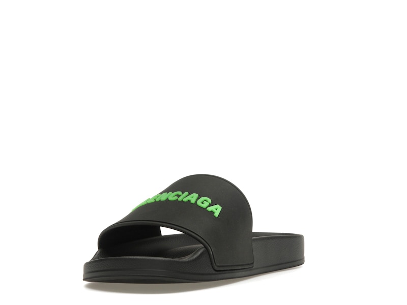 Balenciaga Pool Slide Black Fluo Green (Women's)