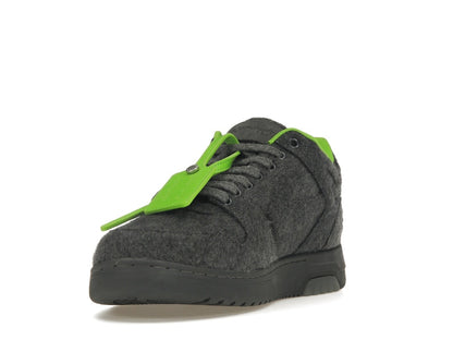OFF-WHITE Out Of Office "OOO" Low Tops Grey Green Wool