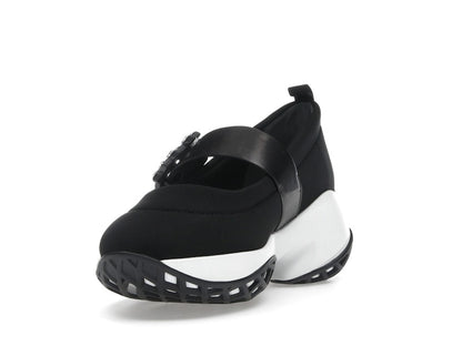 Roger Vivier Viv' Run Babies Black White Crystal Buckle (Women's)