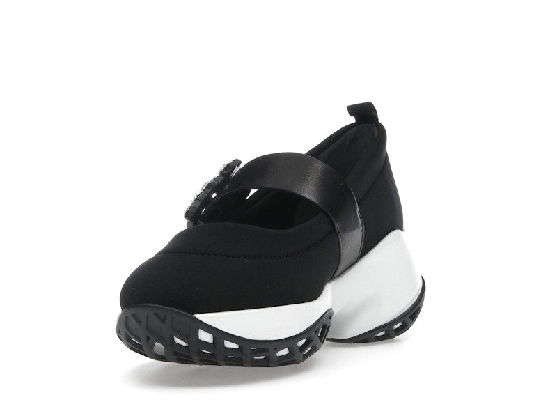 Roger Vivier Viv' Run Babies Black White Crystal Buckle (Women's)