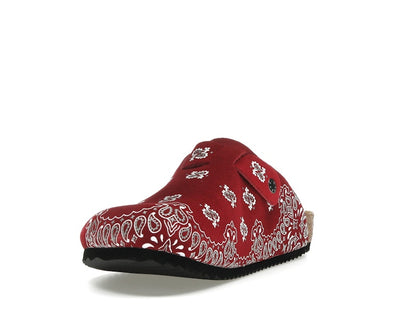 Bravest Studios Suede Paisley Clogs Burgundy