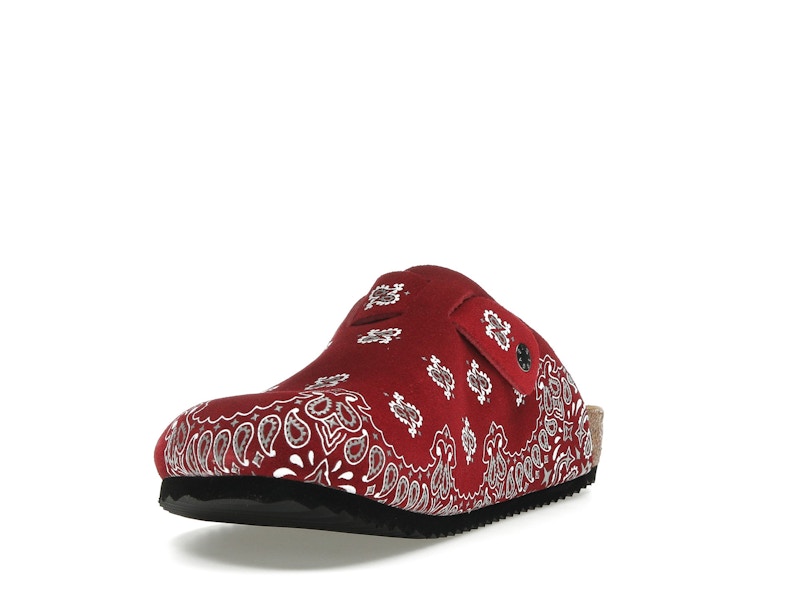 Bravest Studios Suede Paisley Clogs Burgundy
