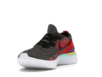 Nike Epic React Flyknit 2 Black Hyper Jade University Red