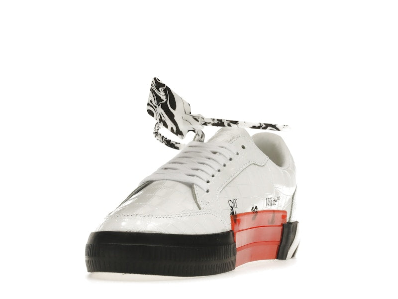 OFF-WHITE Vulc Low Croco Leather White Black
