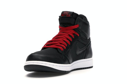Jordan 1 Retro High Black Satin Gym Red